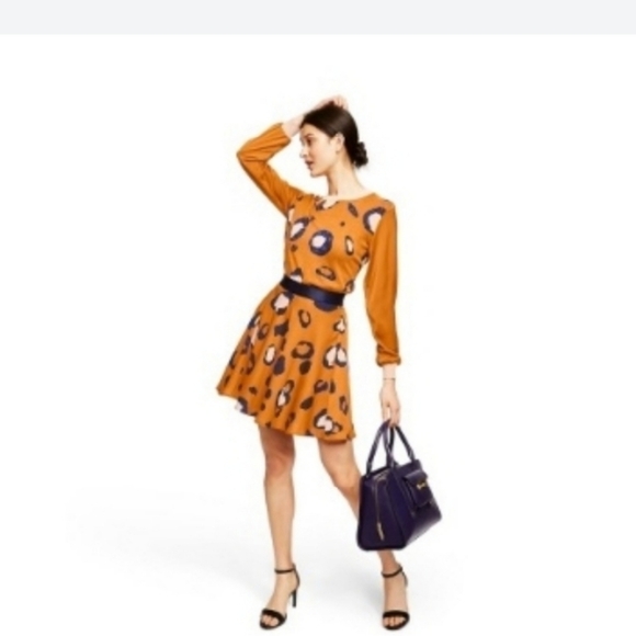 Last CHANCE 3.1 Phillip Lim Skirt  Skater A-Line  Full Mini Leopard Print - Picture 2 of 7